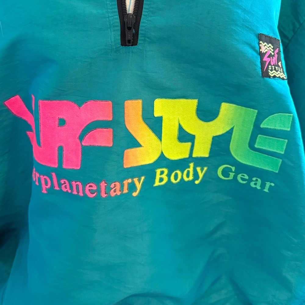 Surf Style Aqua Pullover With Logo Patch - image 5